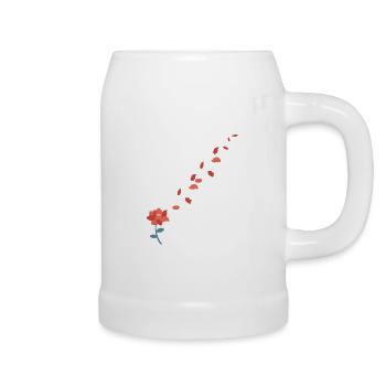 Plantes - Chope en céramique - blanc - Droite