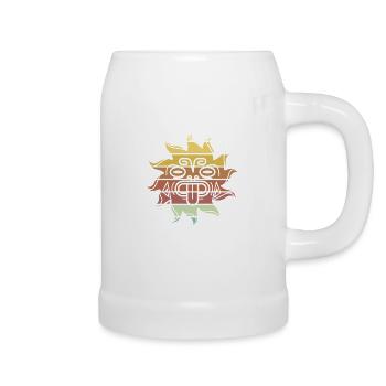 Neuseeland Haka Geschenkidee - Bierkrug - Weiß - Rechts
