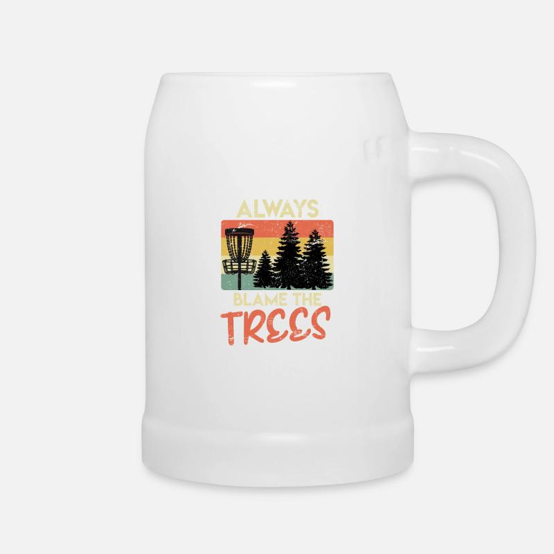 Disc Golf Spruch Discgolf Vintage Retro - Bierkrug - Weiß