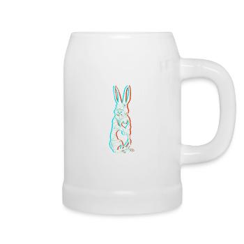 Easter Rabbit Rabbit Rodent Animal Gift - Beer Mug - white - Right