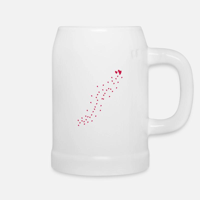 Herz Rote herzen - Bierkrug - Weiß