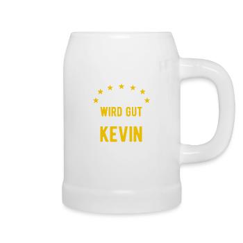 Kevin - Alles wird gut jetzt kommt Kevin - Bierkrug - Weiß - Rechts