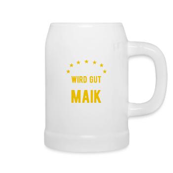 Maik - Alles wird gut jetzt kommt Maik - Bierkrug - Weiß - Rechts