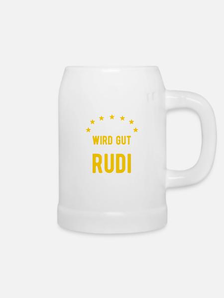 Rudi - Alles wird gut jetzt kommt Rudi - Bierkrug - Weiß