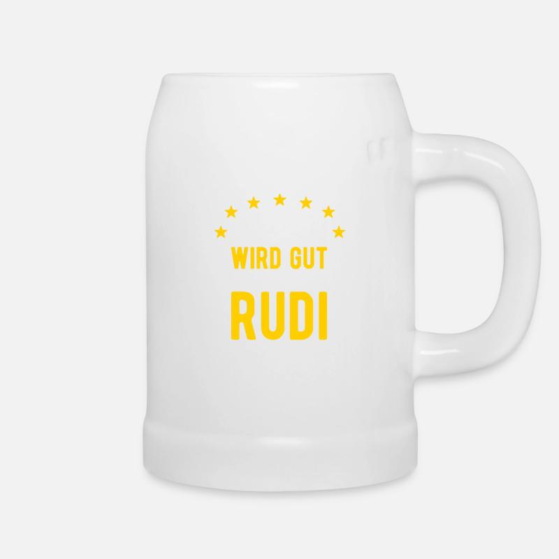 Rudi - Alles wird gut jetzt kommt Rudi - Bierkrug - Weiß