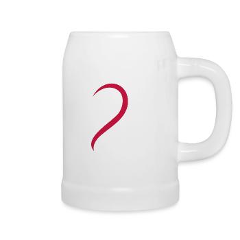 Love - Heart - Red - Beer Mug - white - Right