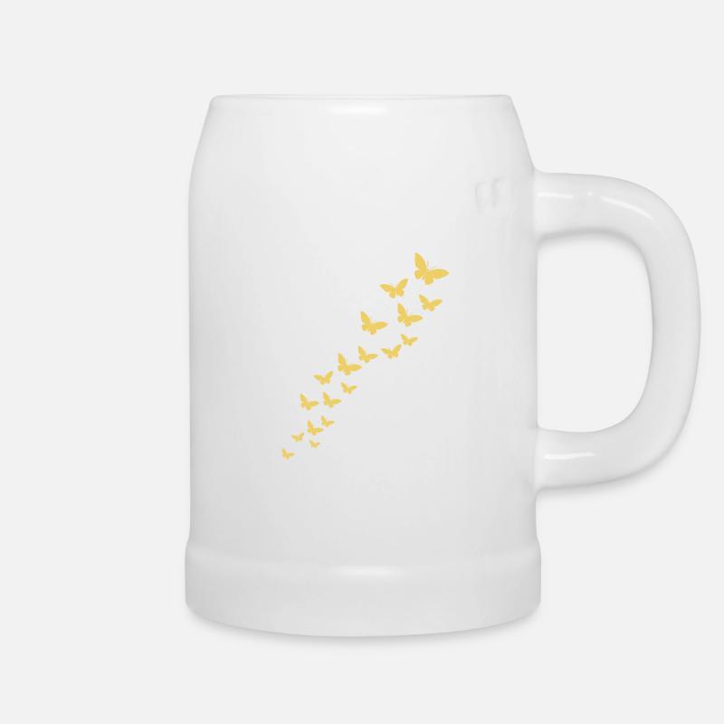Butterflies Butterfly - Beer Mug - white