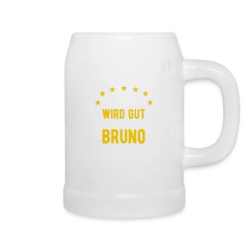 Bruno - Alles wird gut jetzt kommt Bruno - Bierkrug - Weiß - Rechts