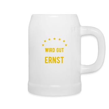 Ernst - Alles wird gut jetzt kommt Ernst - Bierkrug - Weiß - Rechts