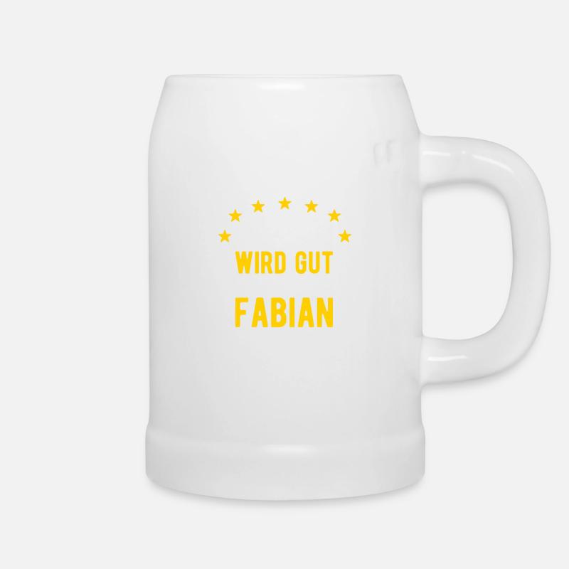 Fabian - Alles wird gut jetzt kommt Fabian - Bierkrug - Weiß