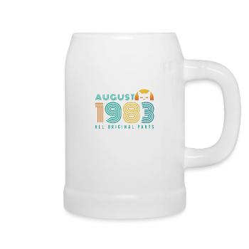 vintage im August 1983 Geschenkidee - Bierkrug - Weiß - Rechts