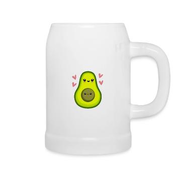 Mamacado Gift Expectant Mom Pregnancy - Beer Mug - white - Right
