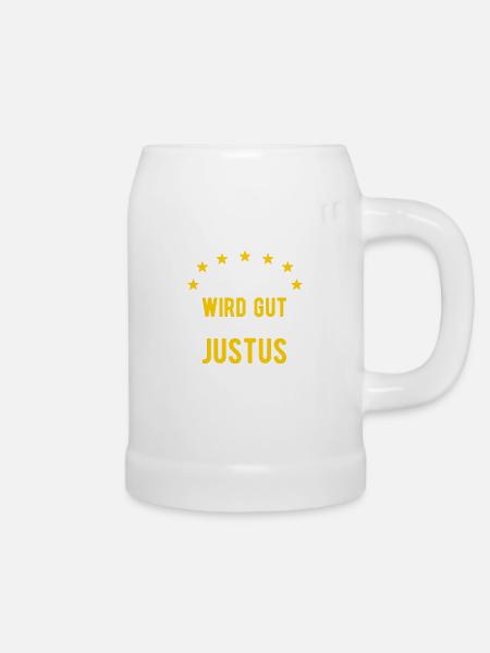 Justus - Alles wird gut jetzt kommt Justus - Bierkrug - Weiß