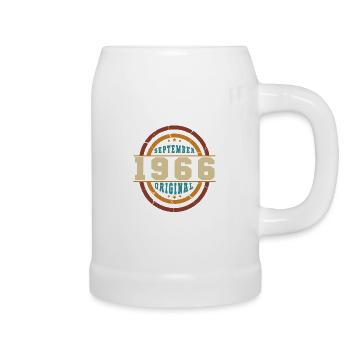 Born in September 1966 Vintage - Beer Mug - white - Right