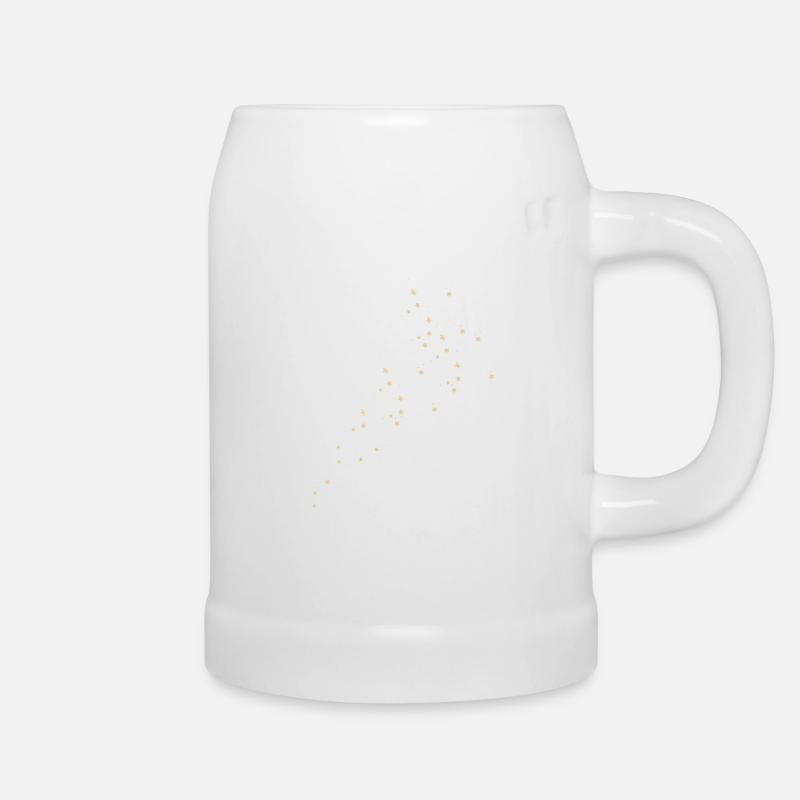 Sterne - Bierkrug - Weiß