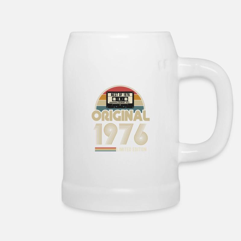 1976 Original Vintage Geburtstag Geschenk - Bierkrug - Weiß