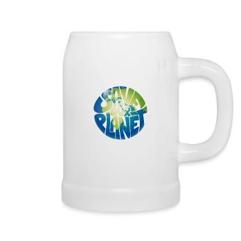 Save our Planet Umwelt Klimaschutz - Bierkrug - Weiß - Rechts