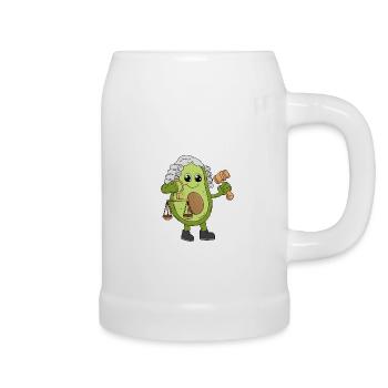 Avocado Jura Geschenk Studium Student Advocado - Bierkrug - Weiß - Rechts