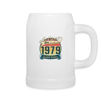 September 1979 Vintage Geschenkidee - Bierkrug - Weiß - Rechts