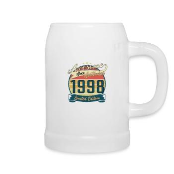 Vintage 1998 September Geschenkidee - Bierkrug - Weiß - Rechts