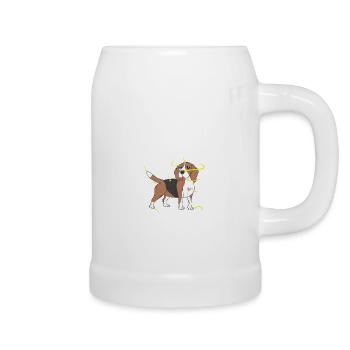 Beagle Anatomie eines Hundes Hundeliebhaber - Bierkrug - Weiß - Rechts