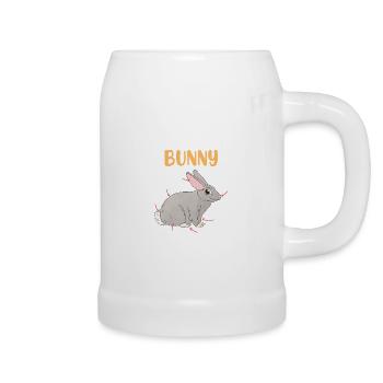 Anatomy of a rabbit rabbit rodent - Beer Mug - white - Right