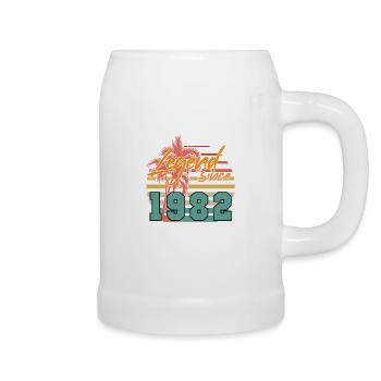 Légende 1982 Vintage - Chope en céramique - blanc - Droite