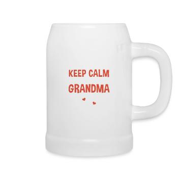 I Can´t Keep Calm I´M Going To Be Grandma - Bierkrug - Weiß - Rechts