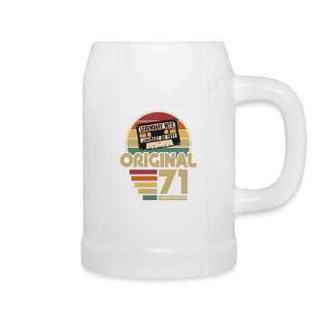 Né 1971 anniversaire original Cadeau - Chope en céramique - blanc - Droite
