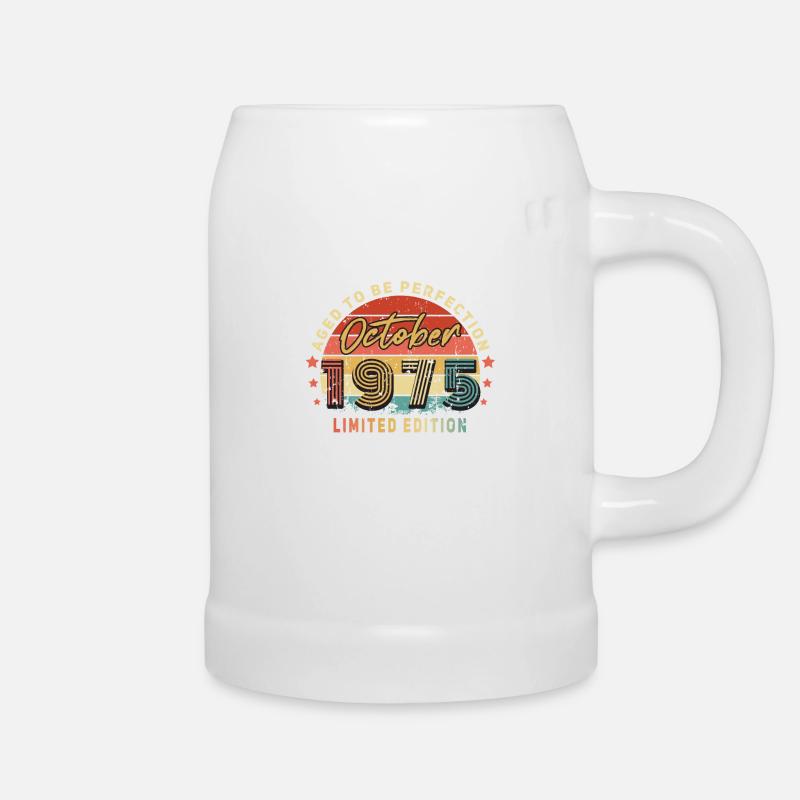 Geboren Im Oktober 1975 Geschenkidee - Bierkrug - Weiß