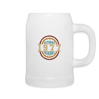 Né octobre 1977 Orginal Retro - Chope en céramique - blanc - Droite