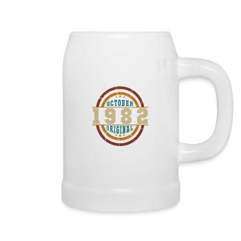 Vintage 1982 in October - Beer Mug - white - Right