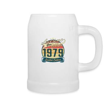 Jahrgang Oktober 1979 Geschenkidee - Bierkrug - Weiß - Rechts