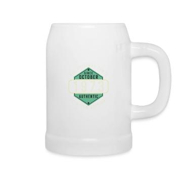 Born October 1973 Gift idea - Beer Mug - white - Right