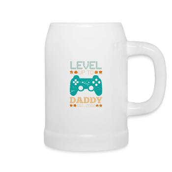 Level up to Daddy 2022 Gaming Father-to-Be Dad - Beer Mug - white - Right