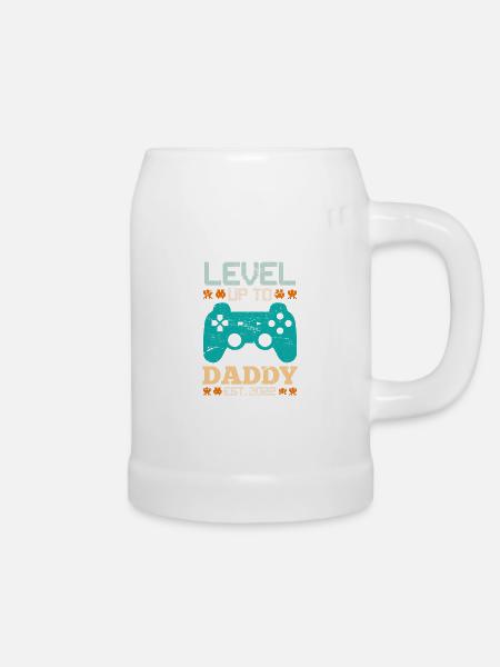 Level up to Daddy 2022 Gaming Père devenir papa - Chope en céramique - blanc