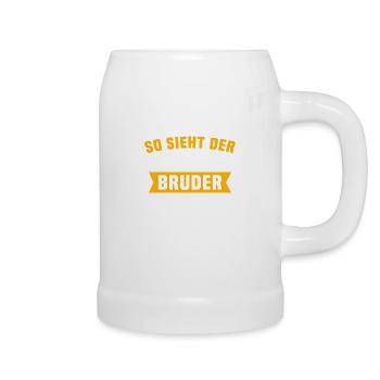 Bester Bruder Sprüche Brüder Geschenk - Bierkrug - Weiß - Rechts