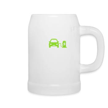 E-auto Elektroauto EAuto - Bierkrug - Weiß - Rechts