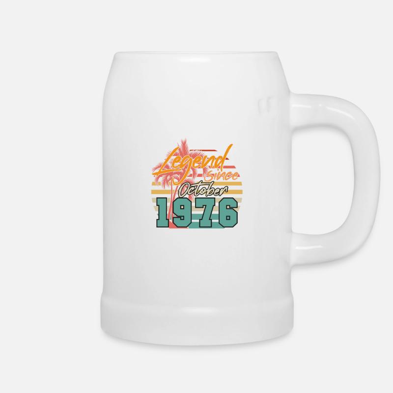 1976 Im Oktober Legende Geschenkidee - Bierkrug - Weiß