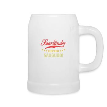 Saarländer Spruch Saarland Sprüche - Bierkrug - Weiß - Rechts