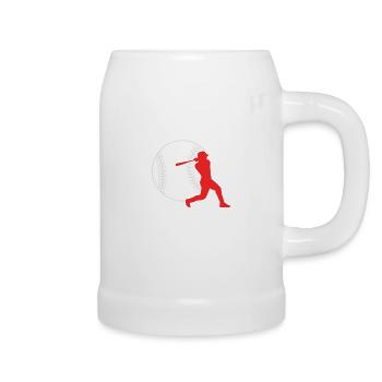 Baseball Player Baseball Team Baseball - Beer Mug - white - Right