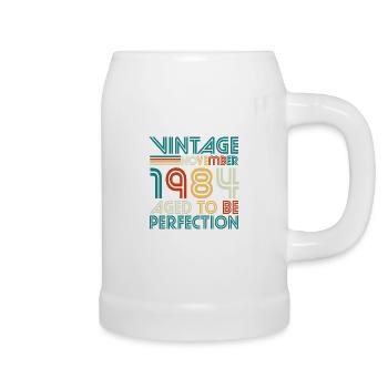 Born in November 1984 Vintage - Beer Mug - white - Right