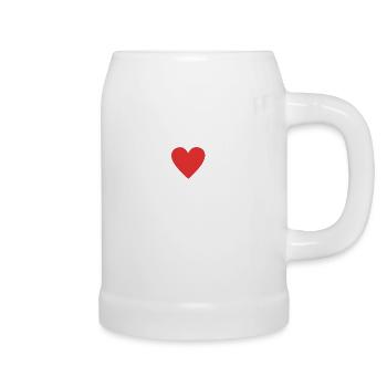 Bosseln Liebe Klootschiessen I Love Boßeln - Bierkrug - Weiß - Rechts