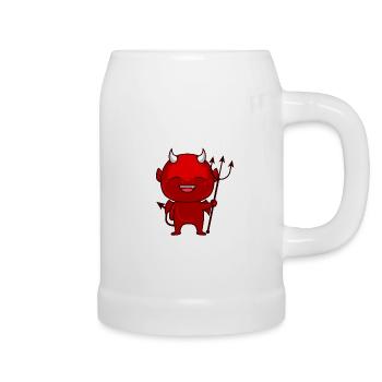 Little Devil Satan Antichrist - Beer Mug - white - Right