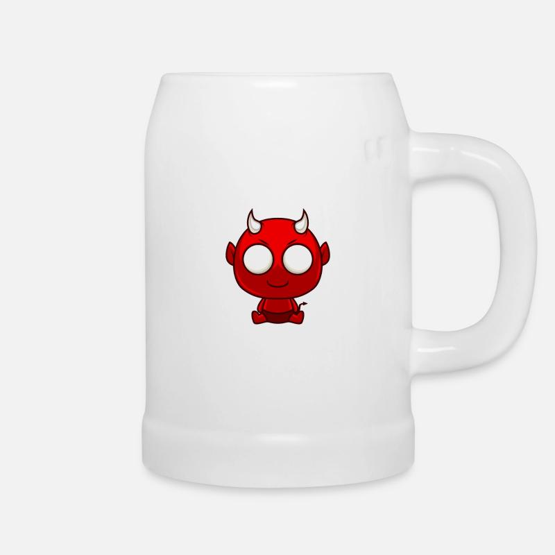 Ange Diable Diable - Chope en céramique - blanc