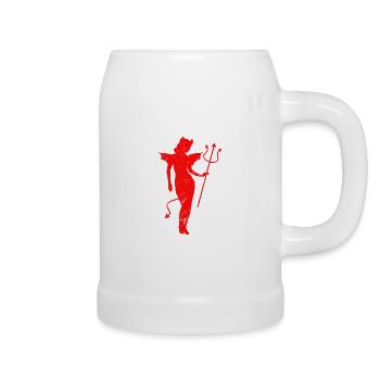 Satan Devil Devil Women Devil Ladies - Beer Mug - white - Right