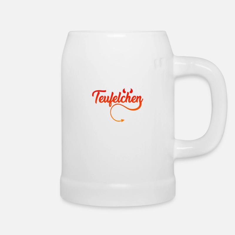 Engelchen Teufelchen Teufel - Bierkrug - Weiß