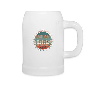 Né en décembre 1985 Vintage - Chope en céramique - blanc - Droite