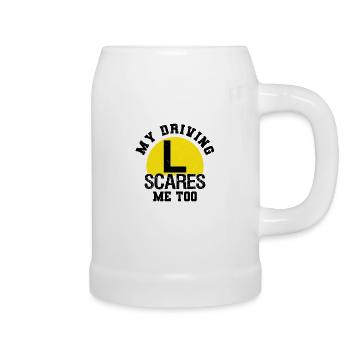 Learner driver Driving school Driving licence Novice driver - Beer Mug - white - Right