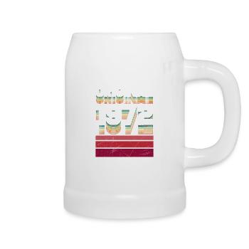 Original 1972 50th birthday 50 years - Beer Mug - white - Right